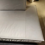 Asymmetrical Curved Corner Lounge Sofa with Premium Matte Leather Upholstery